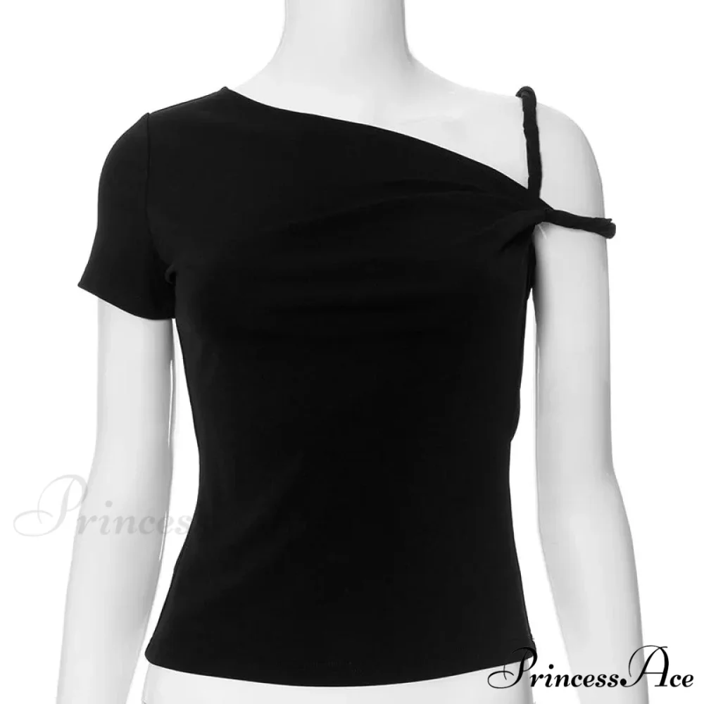 One Shoulder Stylish Twisted Sleeve Top - Image 11