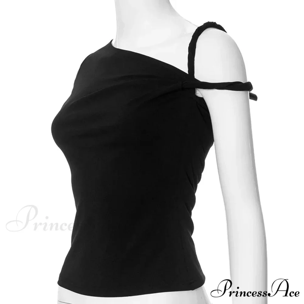 One Shoulder Stylish Twisted Sleeve Top - Image 12