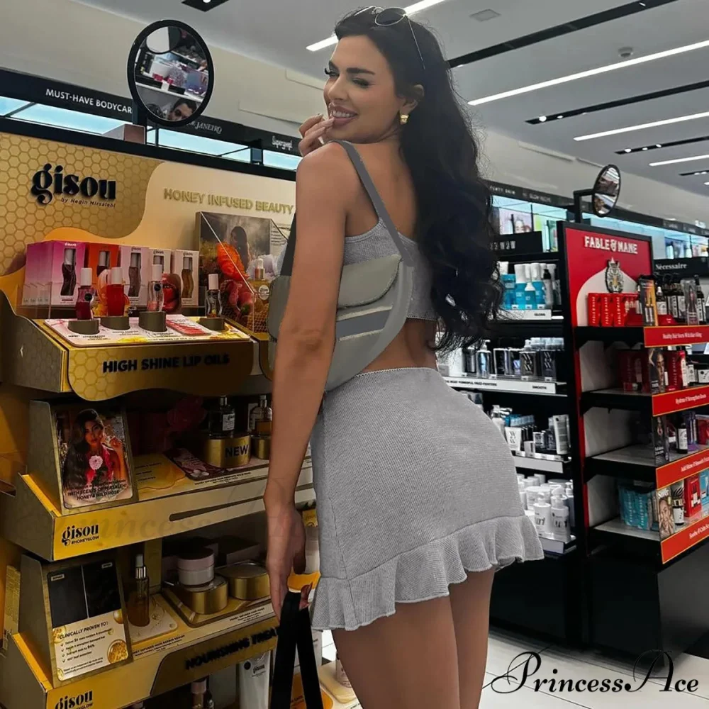 Bow Bralette And Charming Mini Skirt Set - Image 11