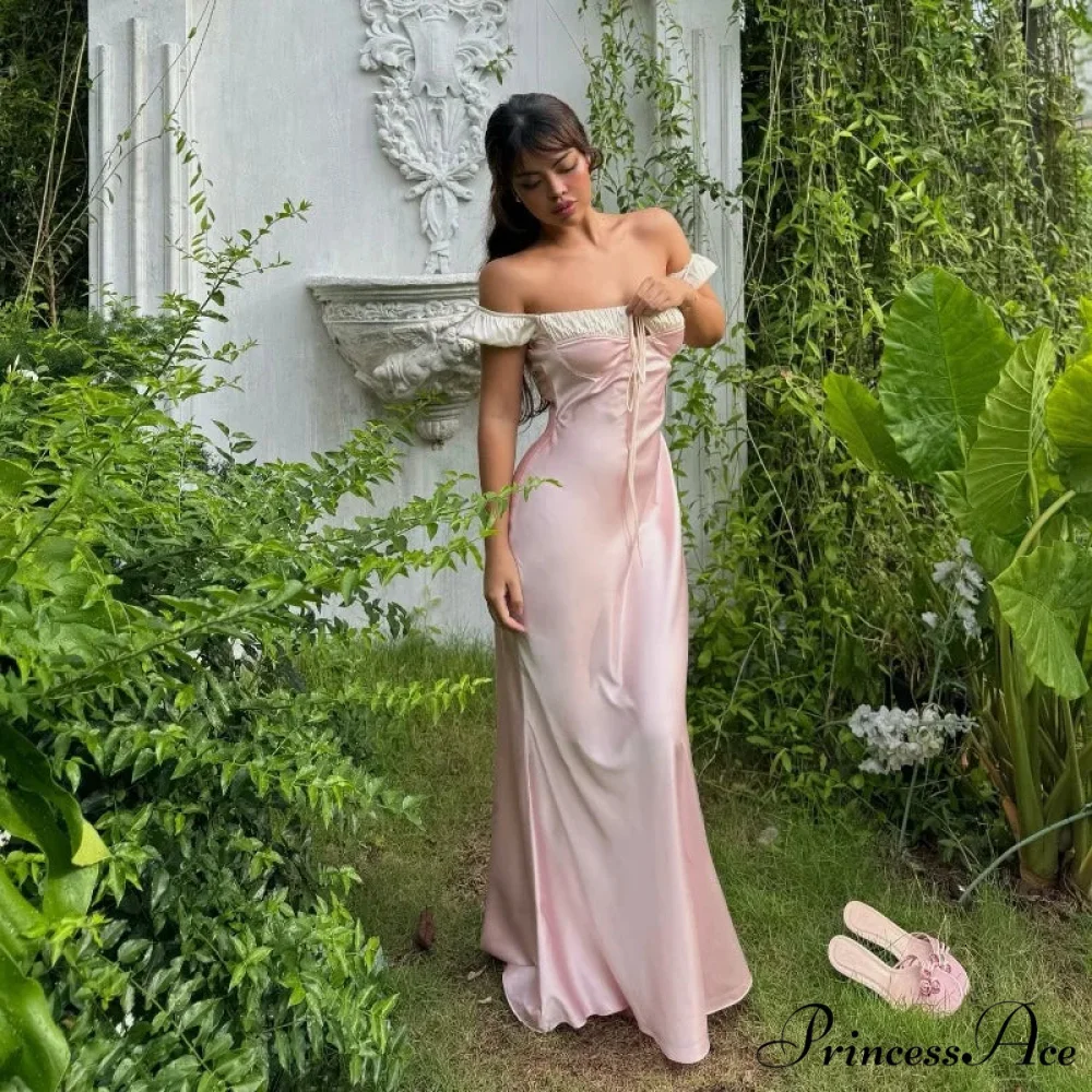 Pink Satin Ruched Charming Contrast Sleeve Dress - Image 17
