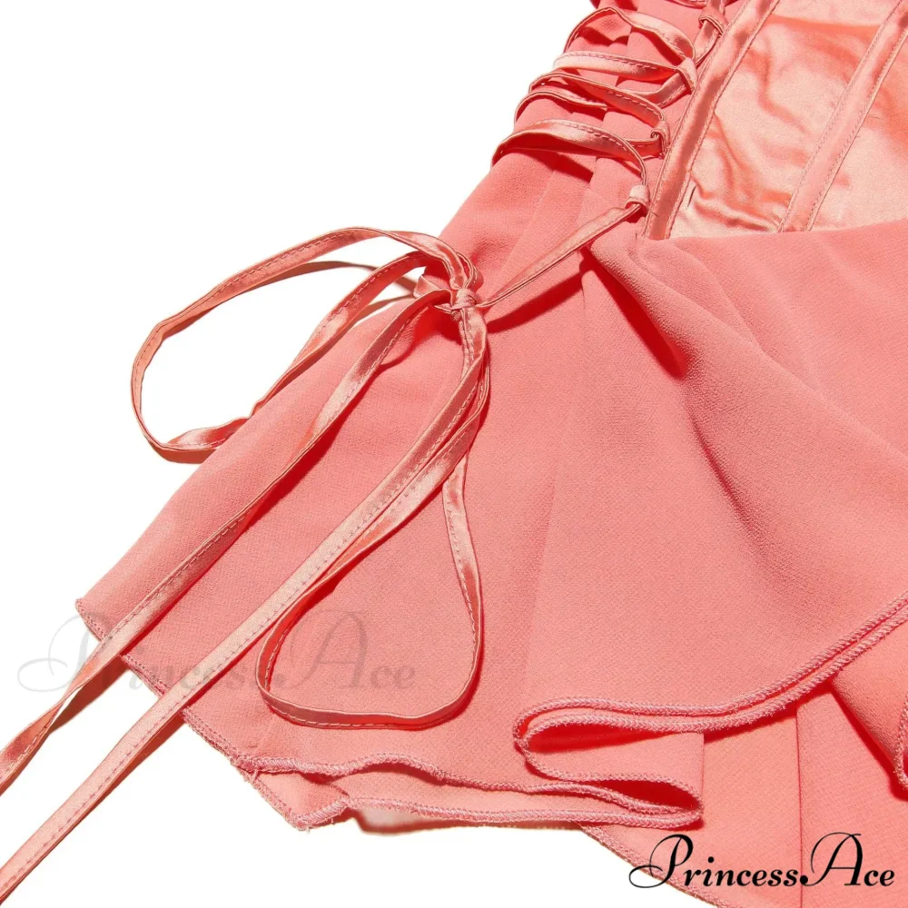 Satin Lace Up Charming Bandage Strapless Mini Dress - Image 18