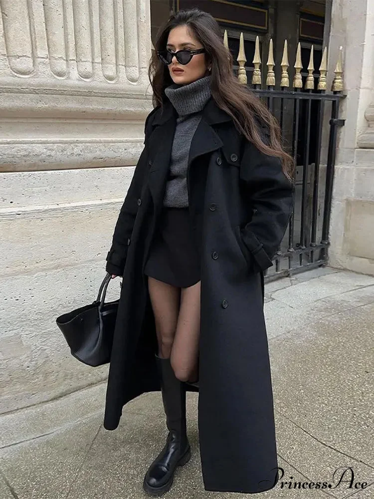 Thicken Dual Button Lapel Coat - Image 6
