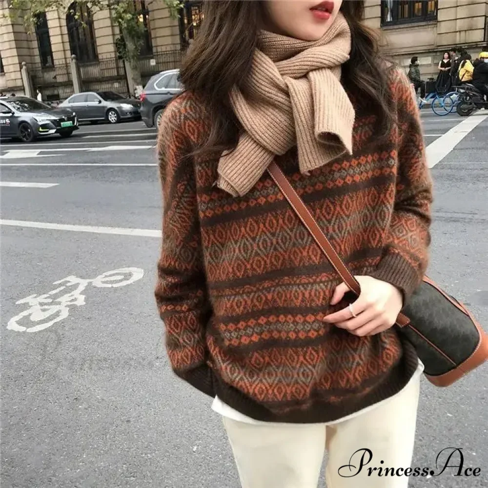 Thickened Broad Soft Vintage Style Sweater - Image 6