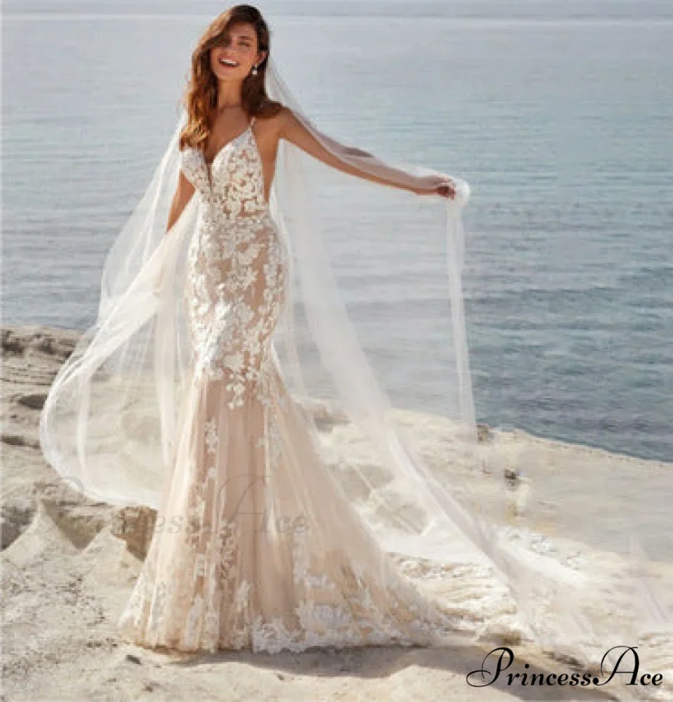 Thin Strap Sophisticated Wedding Gown - Image 3