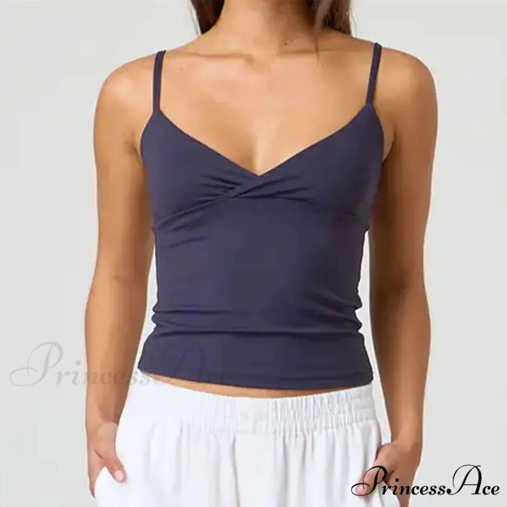 Thin Strap V-Neck Midriff Top - Image 10