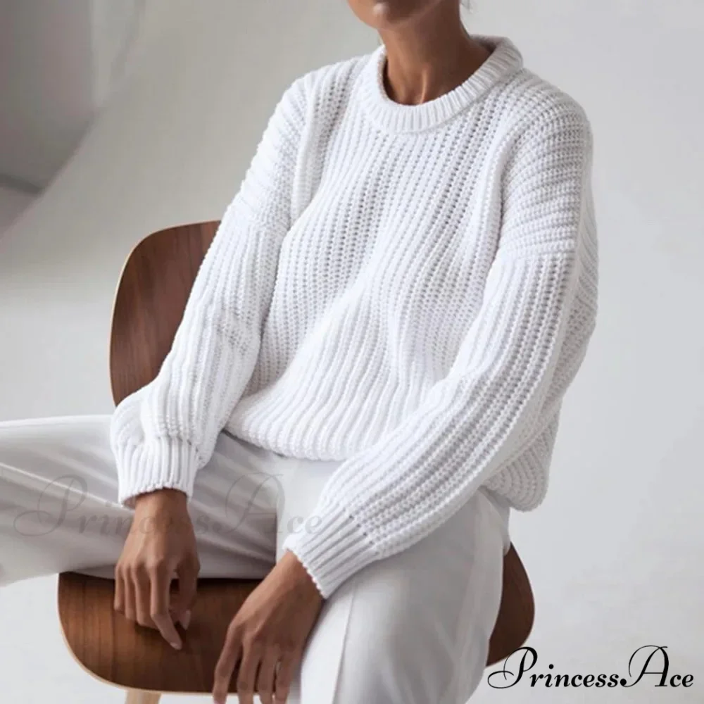 Three - Quarter Sleeve Sophisticated Tan Sweater - Image 3