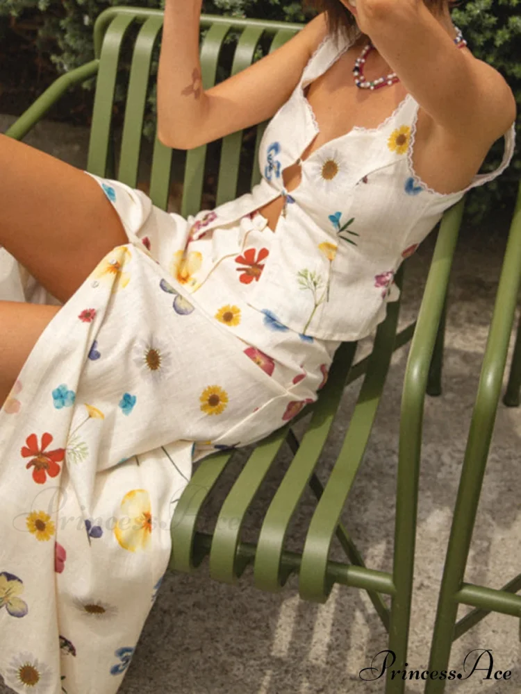 Tie-Up Flower Patch Crop Top - Image 6
