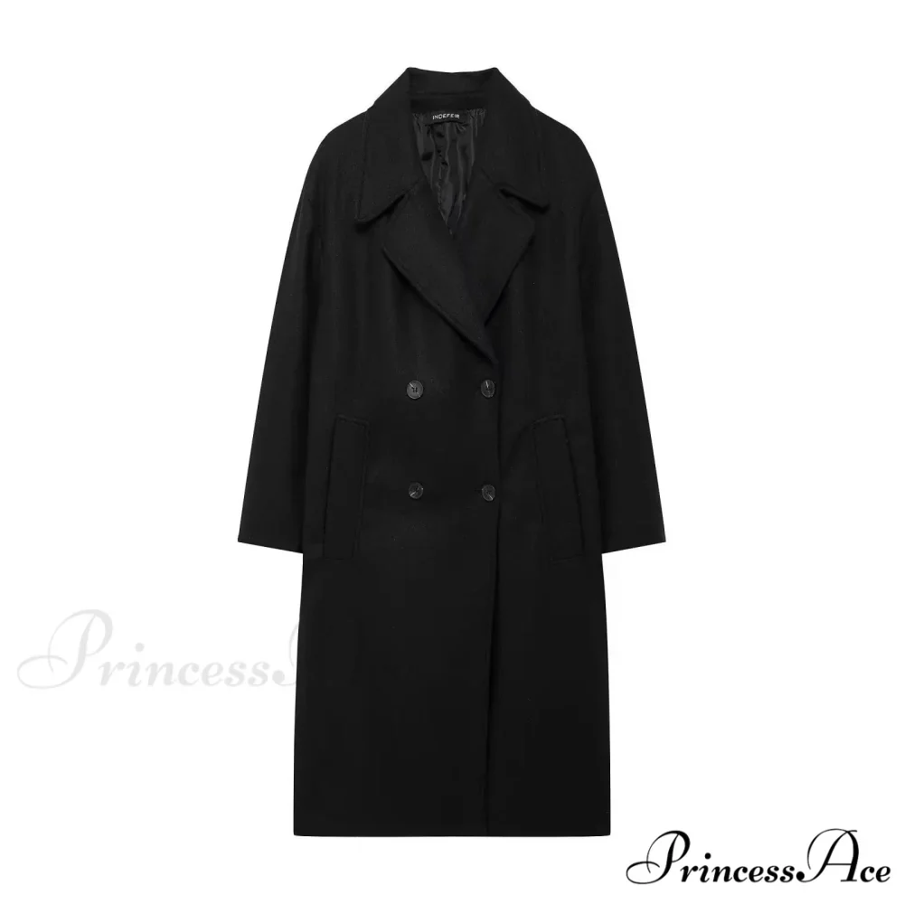 Tie-Up Mao Collar Large Lapel Overcoat - Image 5