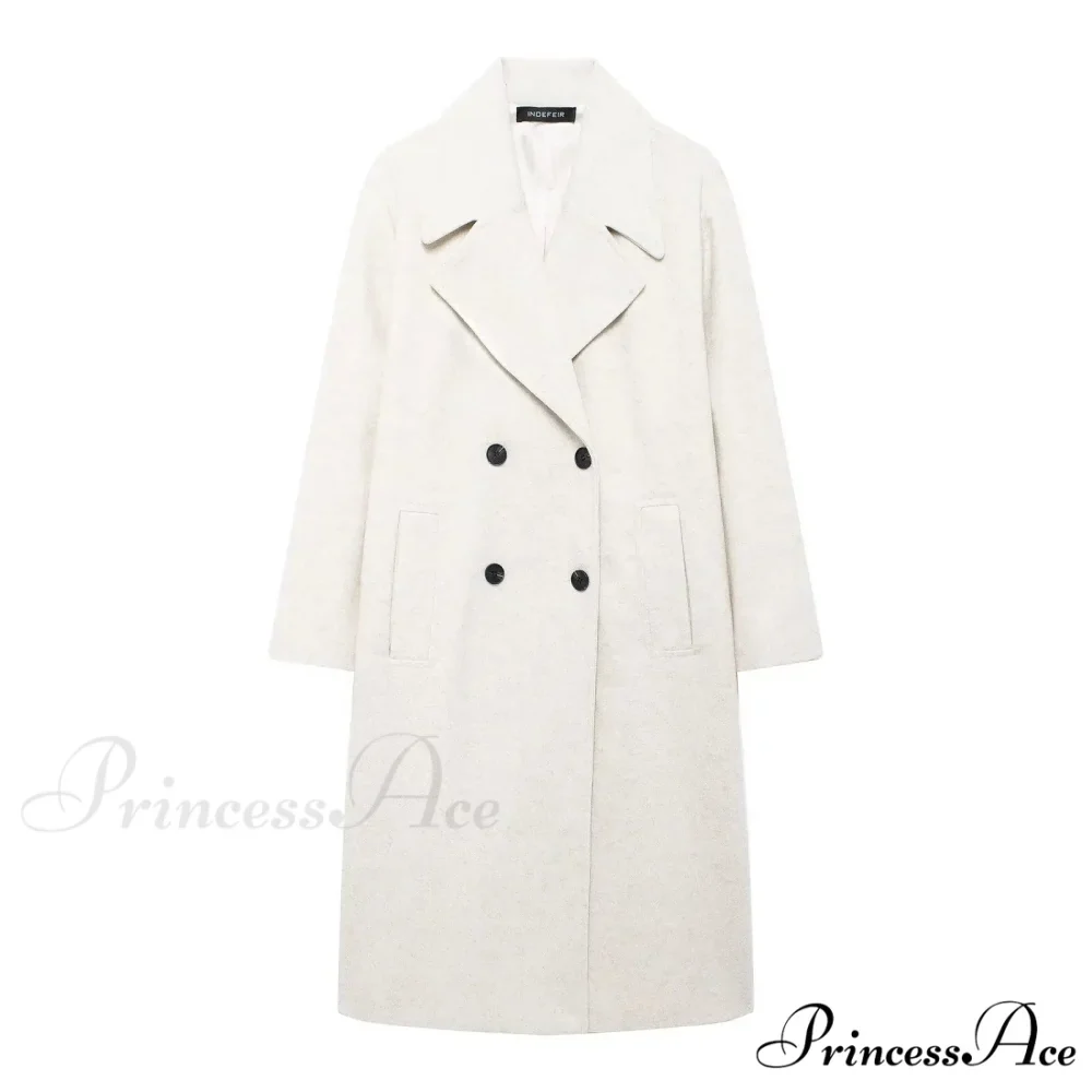 Tie-Up Mao Collar Large Lapel Overcoat - Image 7