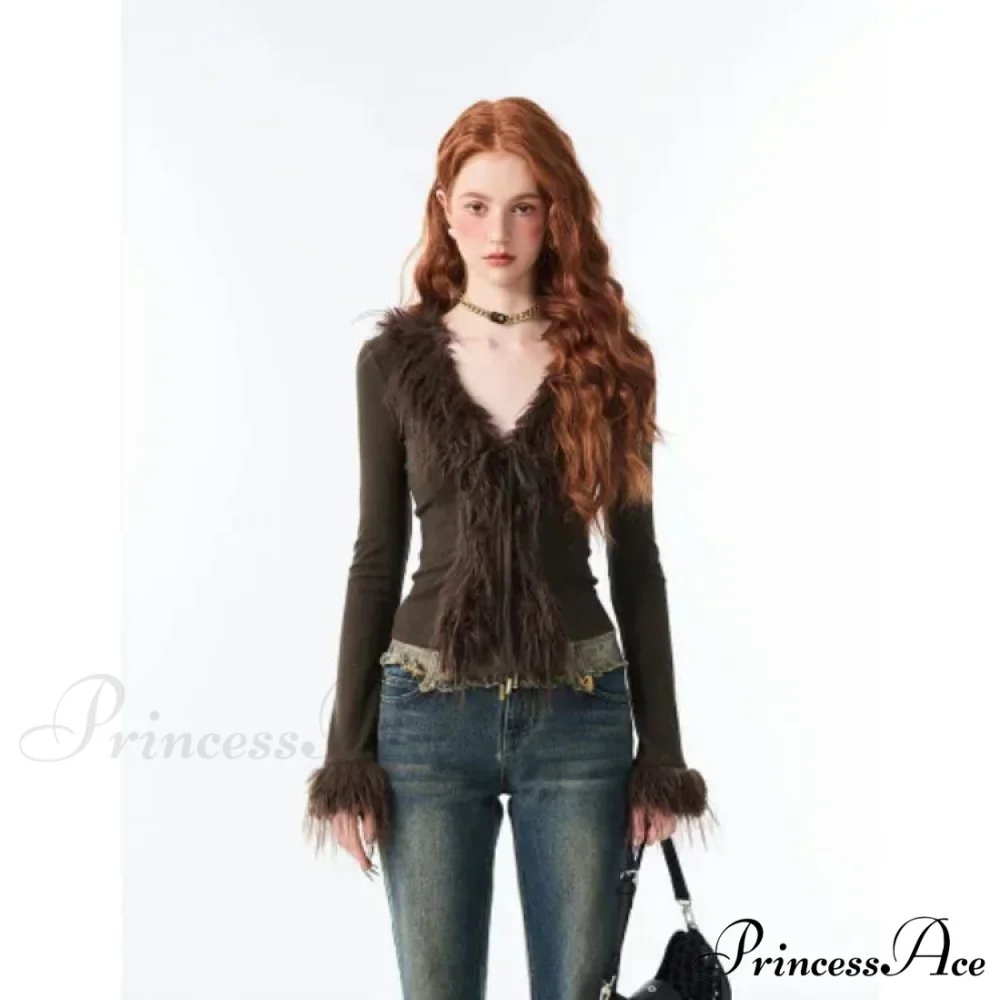 Tie Up Soft V-neck Cardigan - Image 5