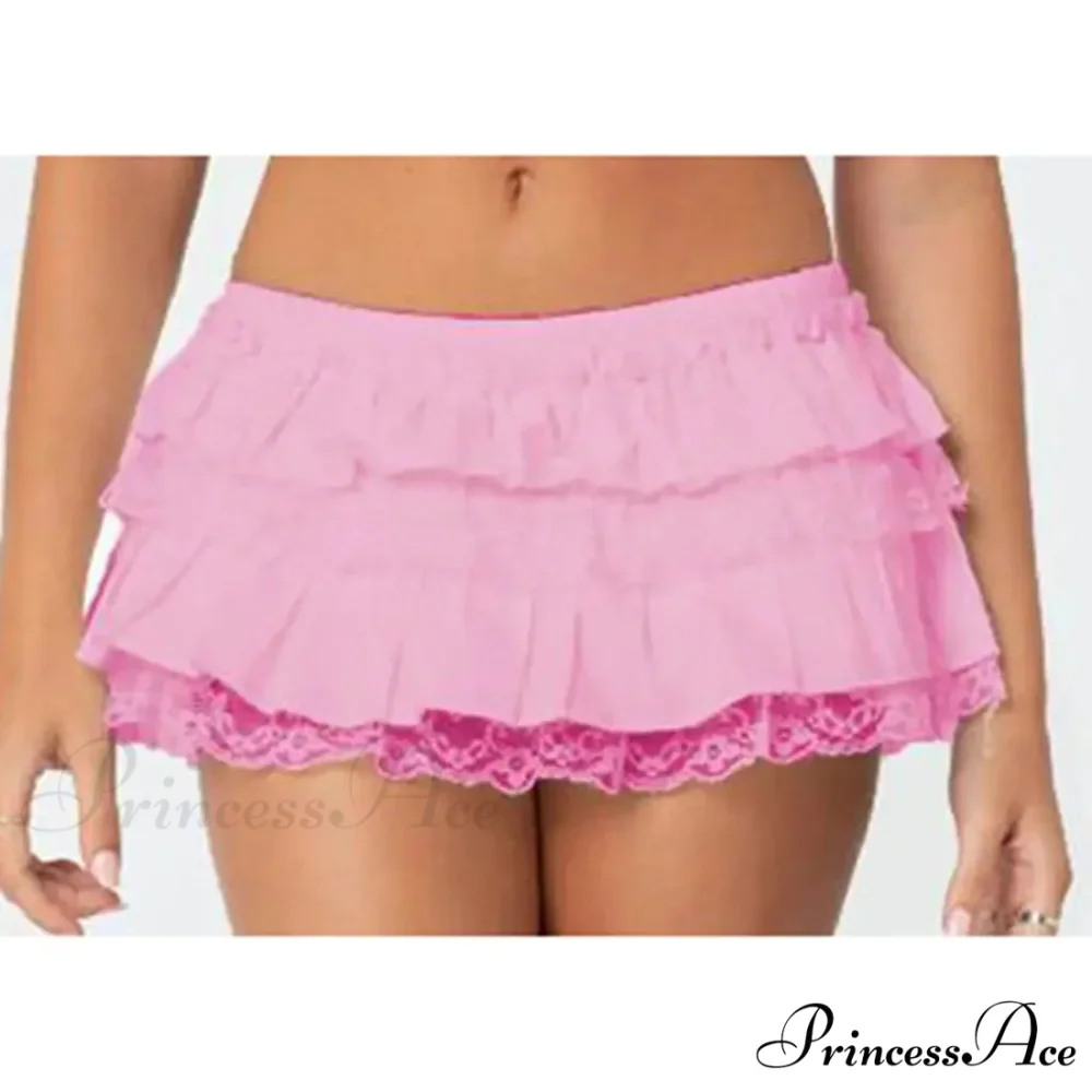 Tiered Lace Trim Skort Skirt - Image 10