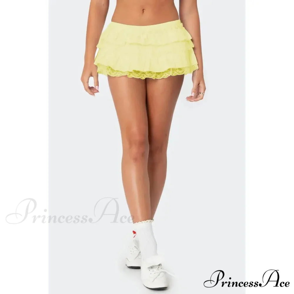 Tiered Lace Trim Skort Skirt - Image 14