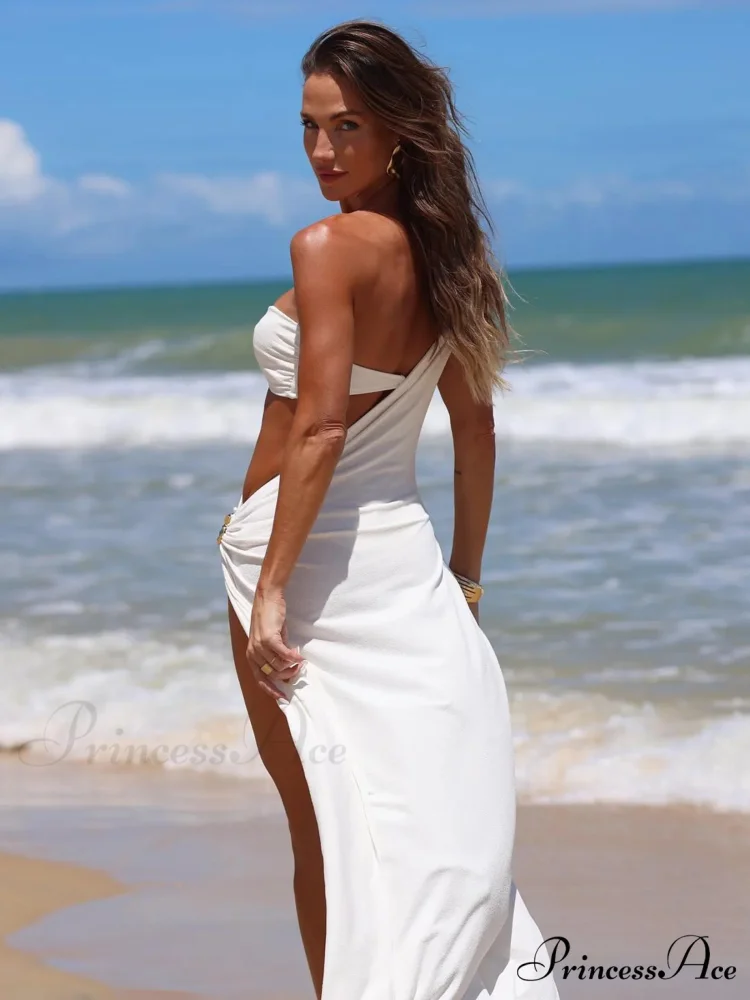 Tiny Bikini Seductive Single-Shoulder Swimsuit Singular Piece - Image 3