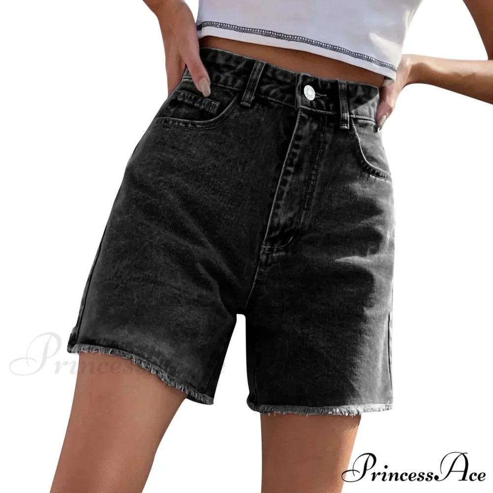 Torn Opening Hem Denim Hotpants Short - Image 10