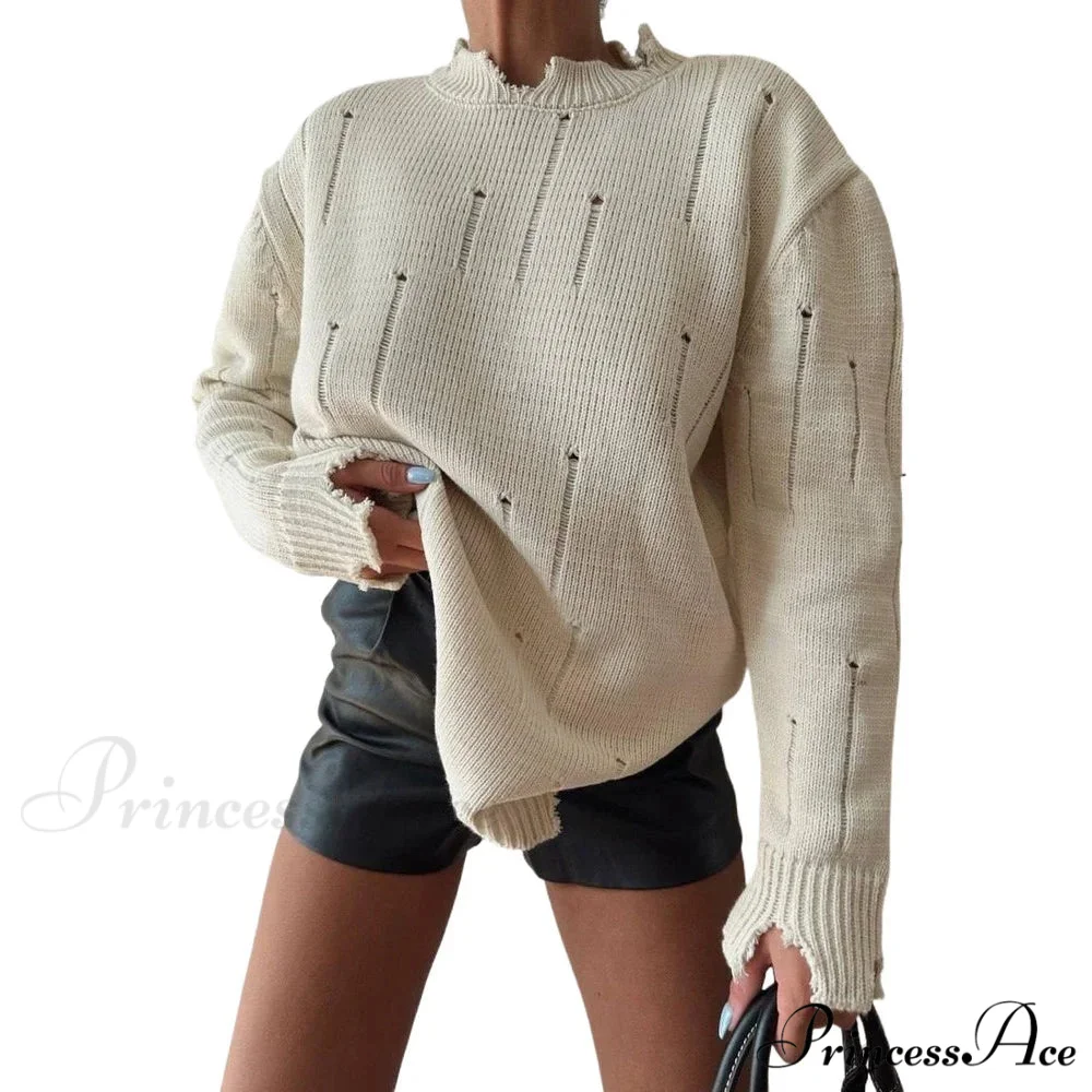 Torn Y2K Informal Long Sleeve Jumper - Image 6