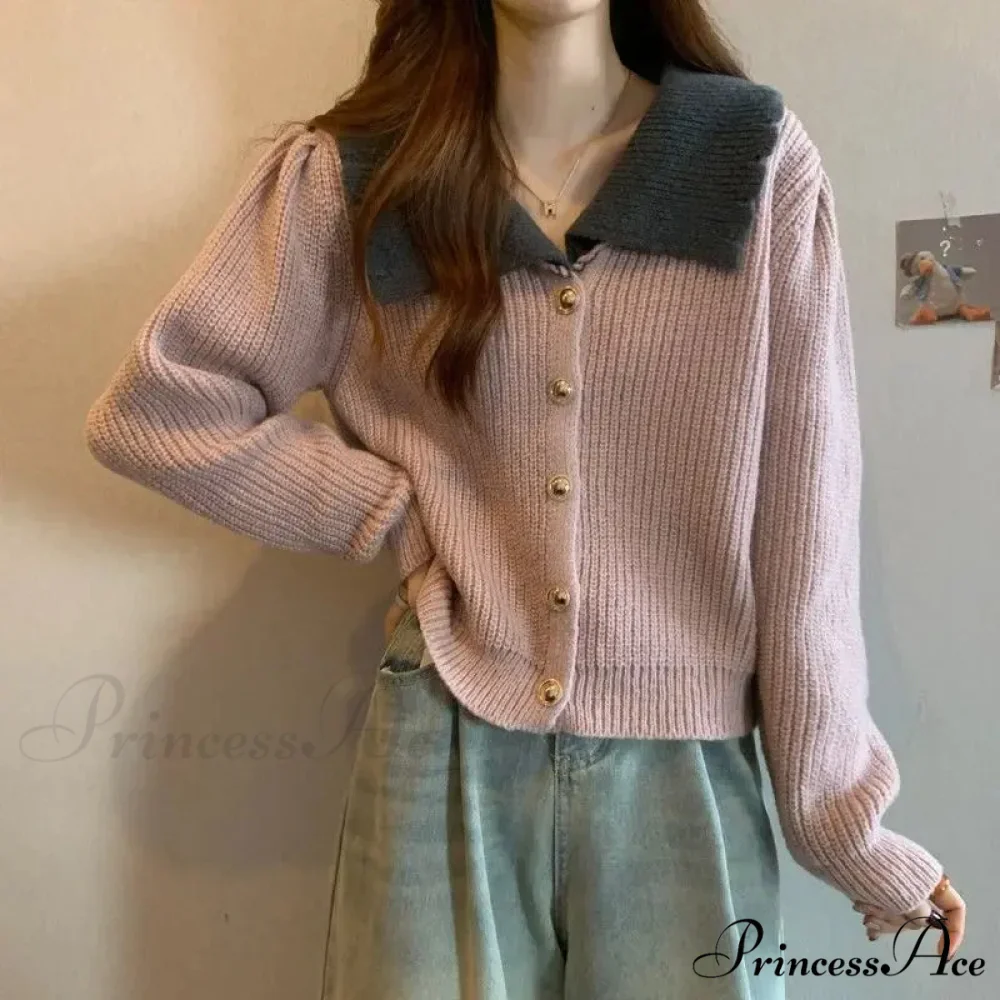 Toy Throat Unmarried Buttoned Baggy Knitted Cardigan - Image 3