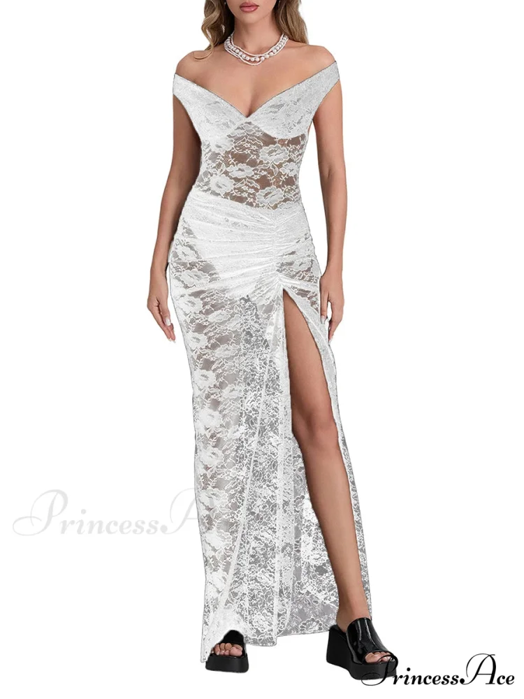 Transparent Backless Bodysuit Wrap Extended Floral Skirt - Image 7
