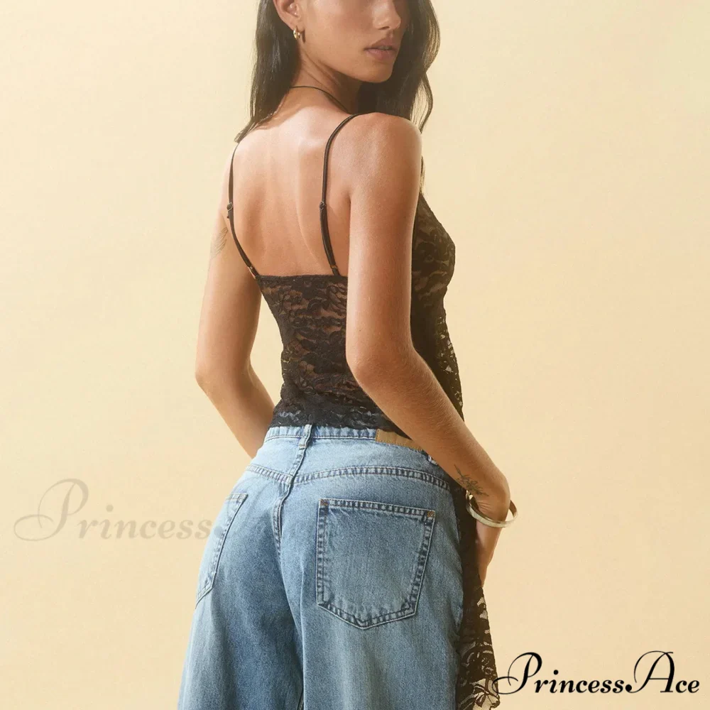 Transparent Blossoming Lace Crop Top - Image 4