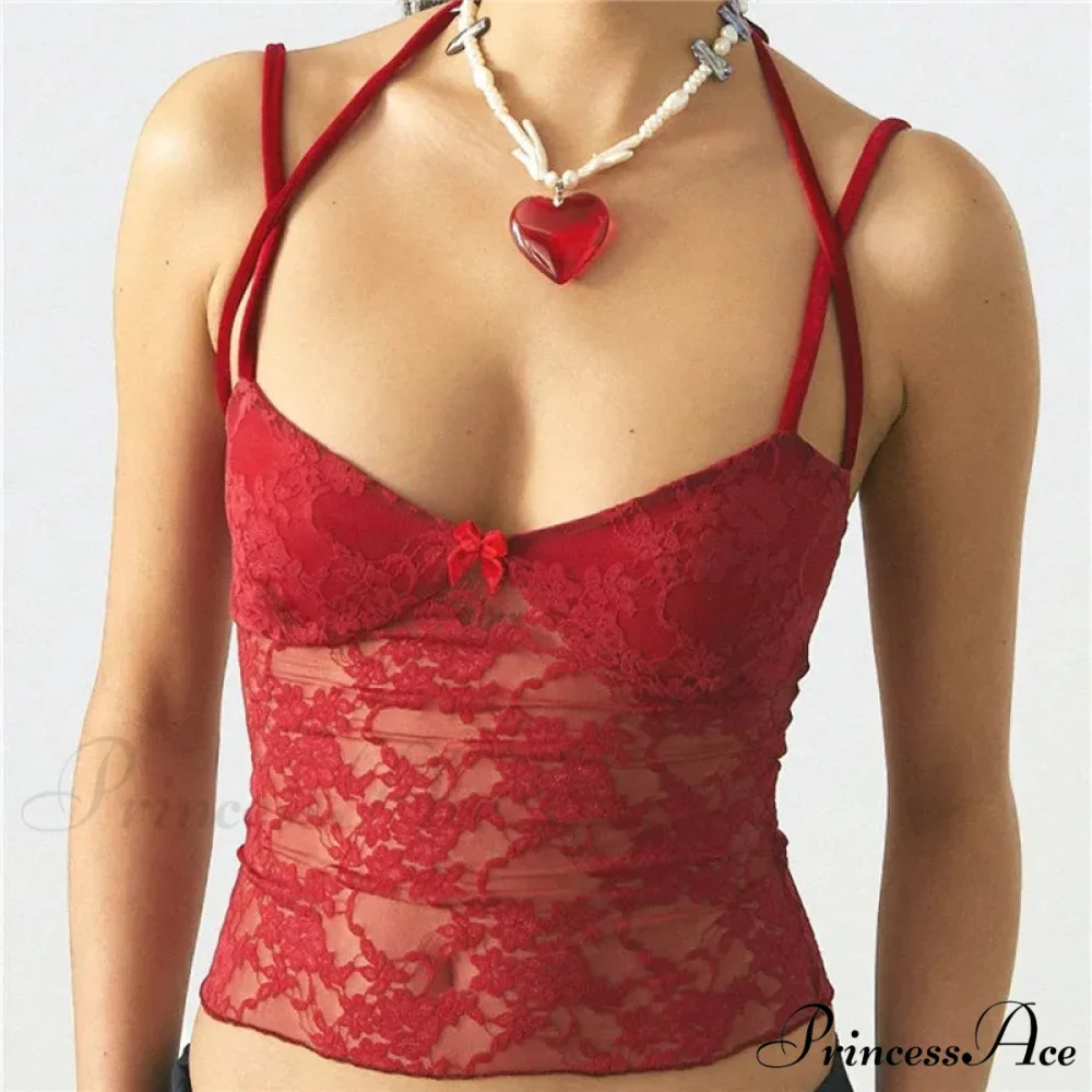 Transparent Lace Patch Crop Top