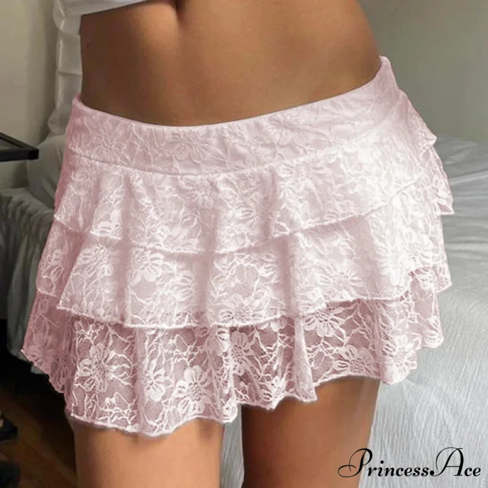 Transparent Layered Frills Mini Skirt - Image 6