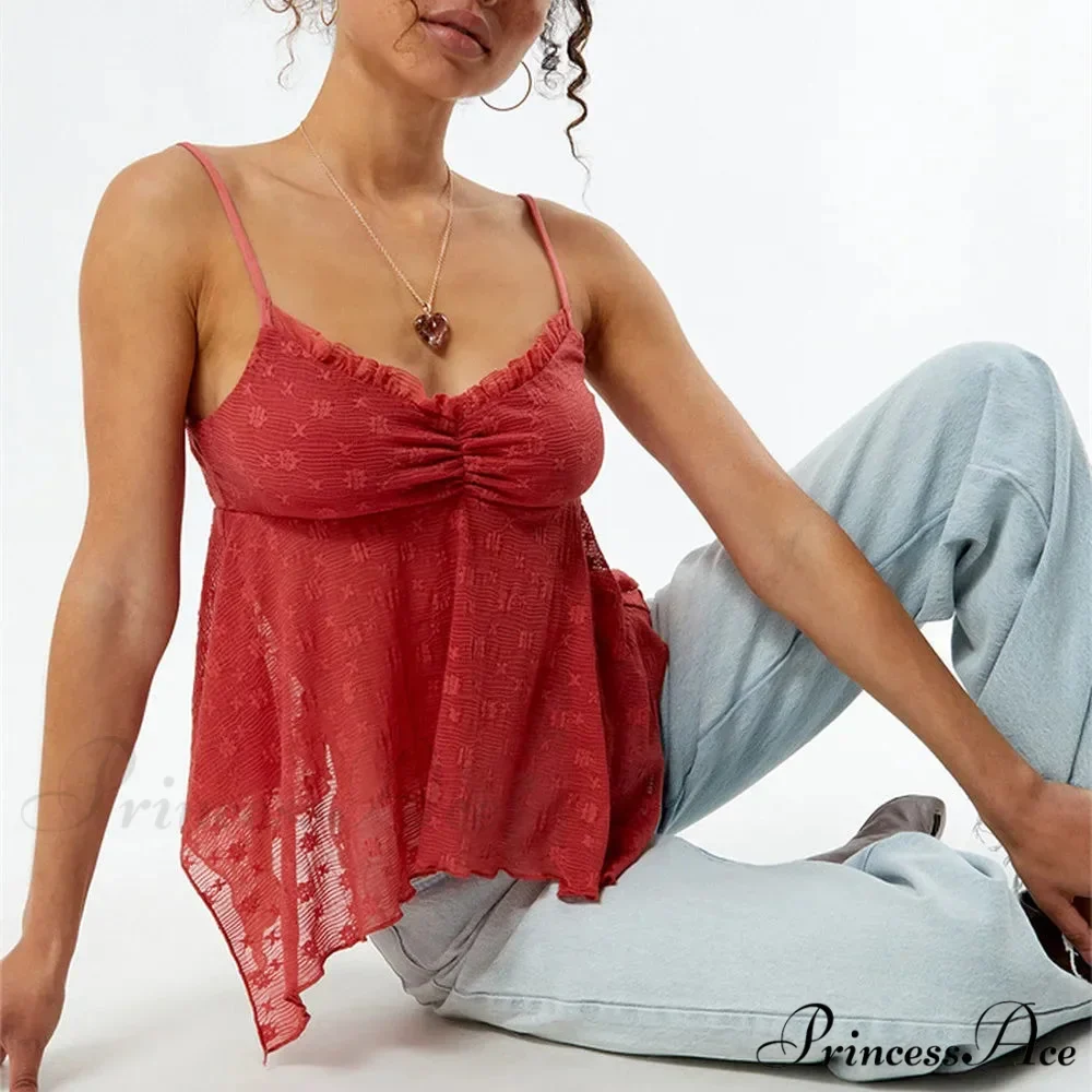 Transparent Mesh Babydoll Crop Top - Image 2