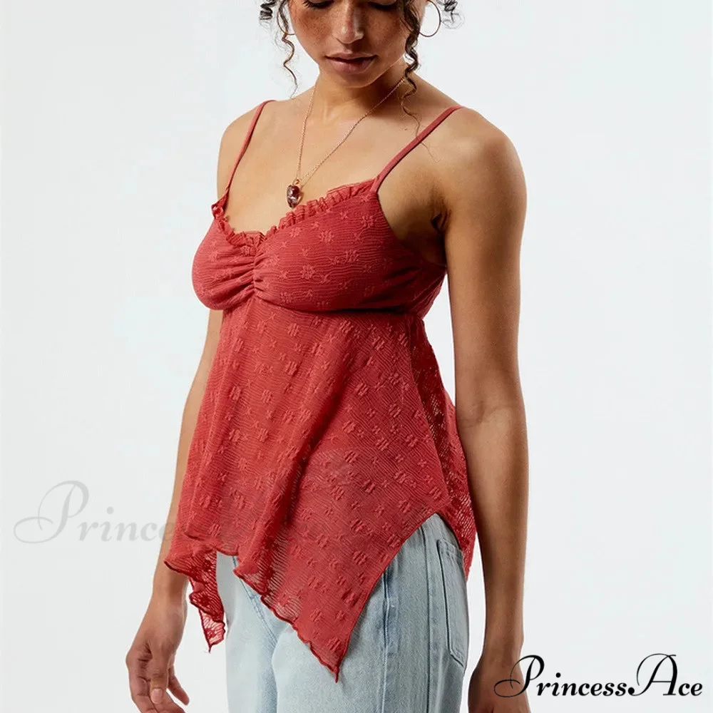 Transparent Mesh Babydoll Crop Top - Image 3