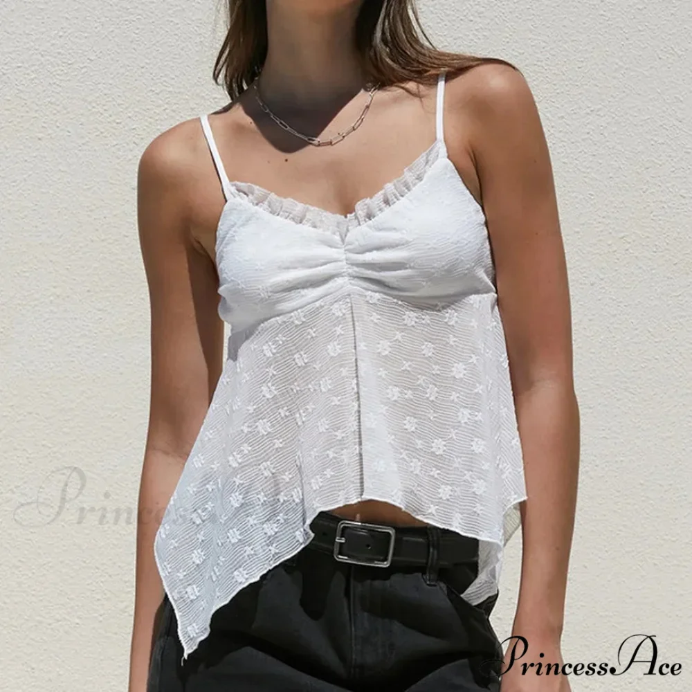 Transparent Mesh Babydoll Crop Top - Image 4