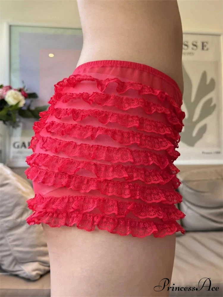 Transparent Net Frill Sleep Short - Image 2