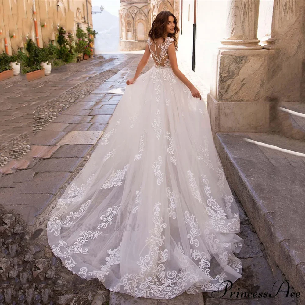 Transparent Net Mermaid Bridal Wedding Gown - Image 2