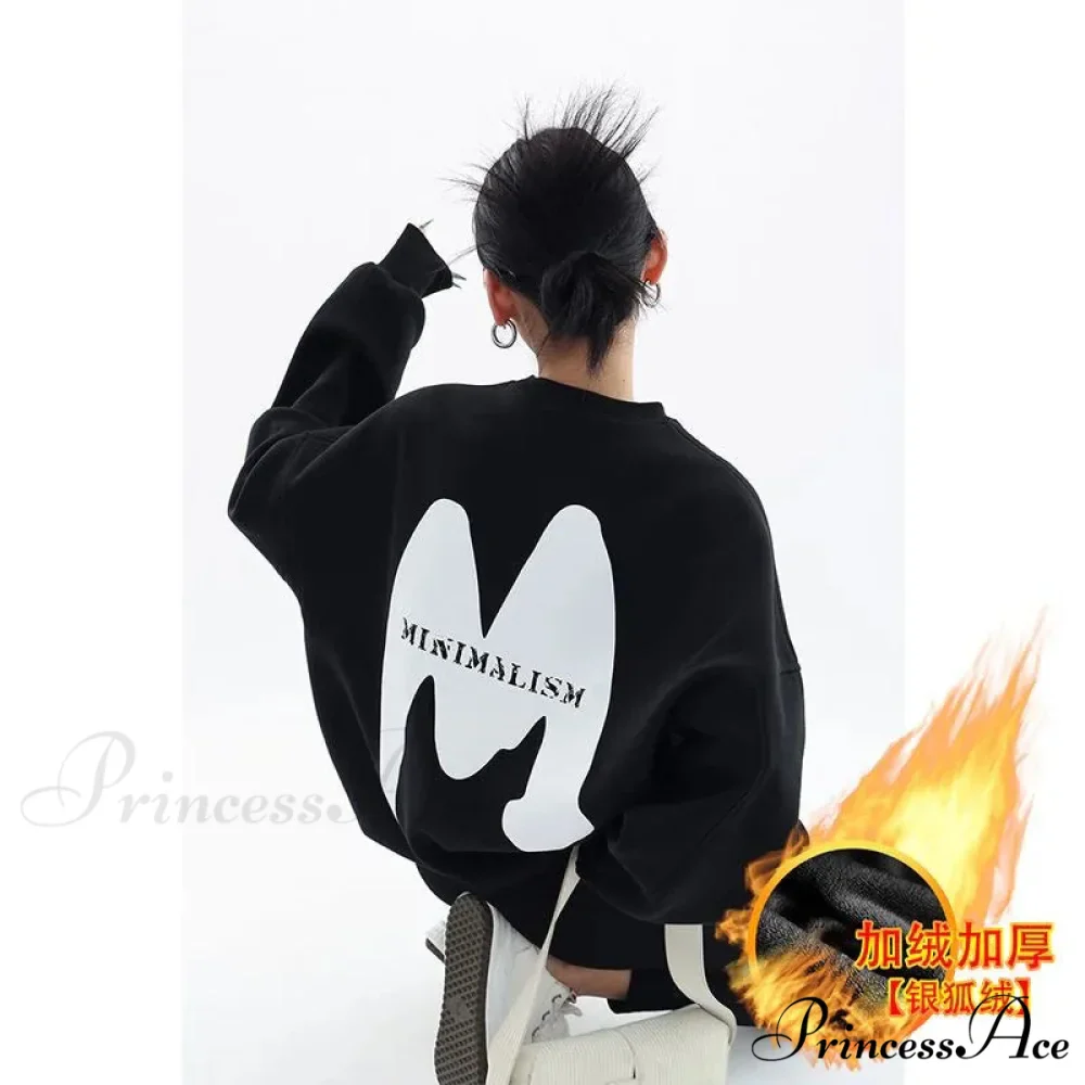 Trendy Printed Oversized Casual Autumn Hoodie - Image 11