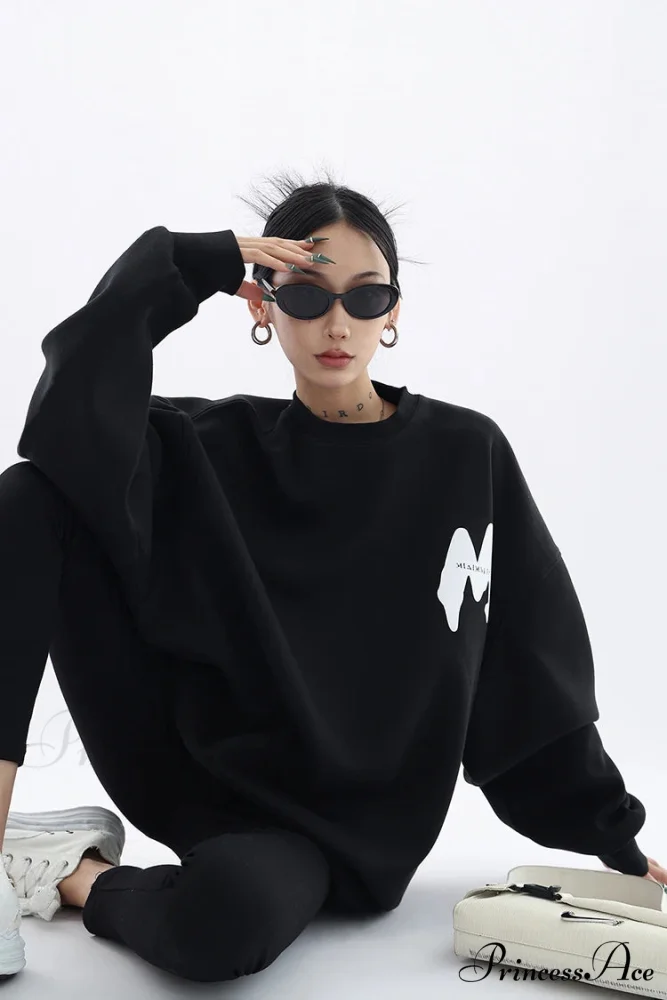 Trendy Printed Oversized Casual Autumn Hoodie - Image 4