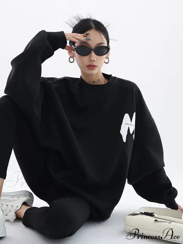 Trendy Printed Oversized Casual Autumn Hoodie - Image 8