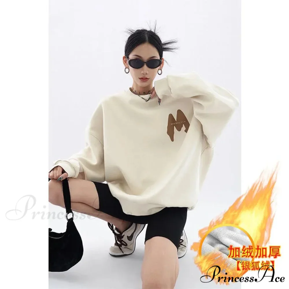 Trendy Printed Oversized Casual Autumn Hoodie - Image 9