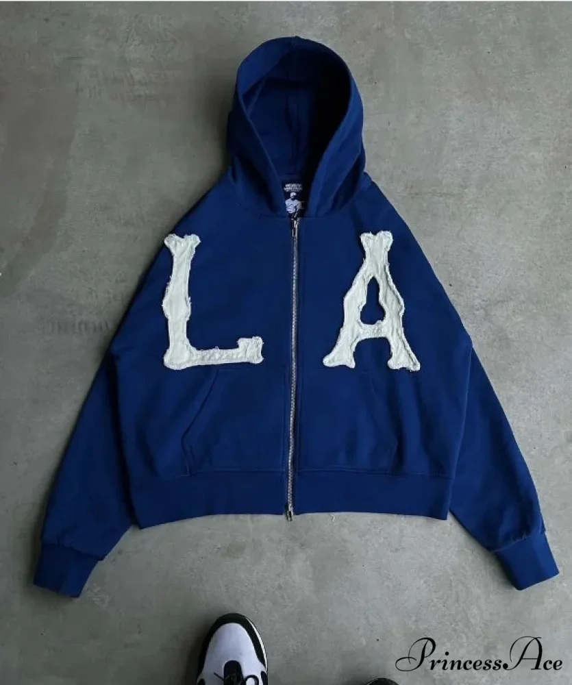 Trendy Retro Embroidered Oversized Comfortable Hoodie - Image 4