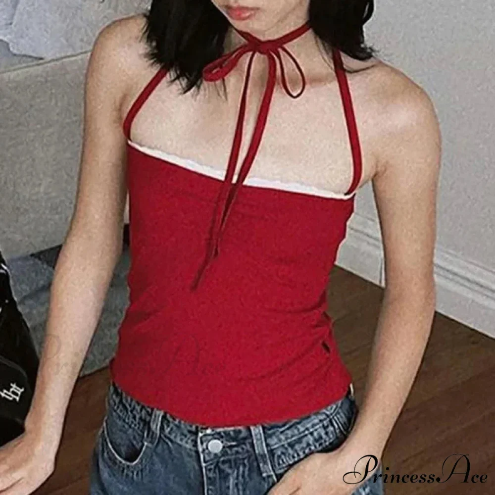 Trim Halter Gathered Fitted Crop Top - Image 4
