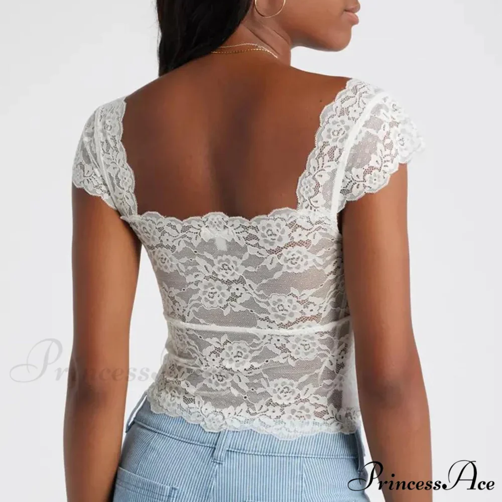Trimmed Short Sleeve Crop Top - Image 6