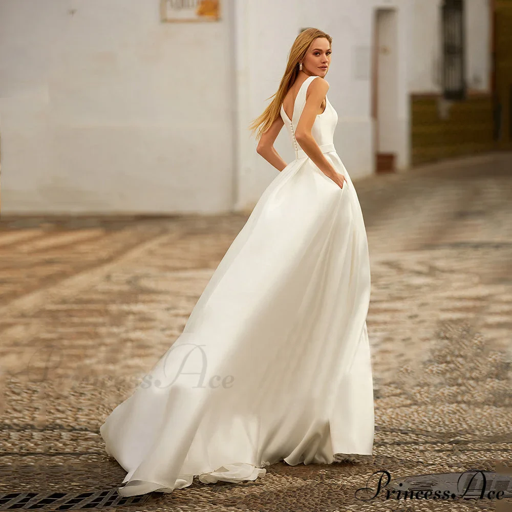 Twin Shoulder Open Back Train Bridal Gown - Image 2