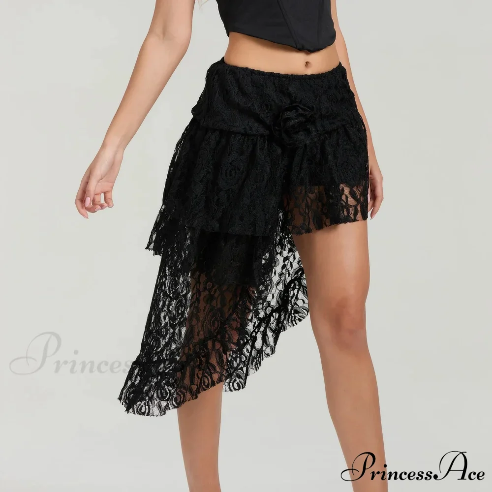 Uneven Flounced Border Skirt - Image 2
