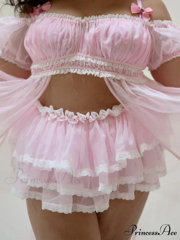 Uneven Lace Patchwork Skirt - Image 2