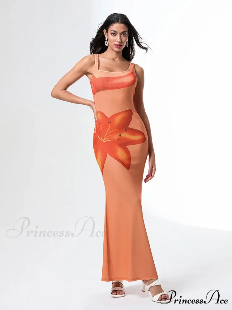 Uneven Neck Tank Sleeveless Wrap Bodycon Floral Vacation Dress - Image 3