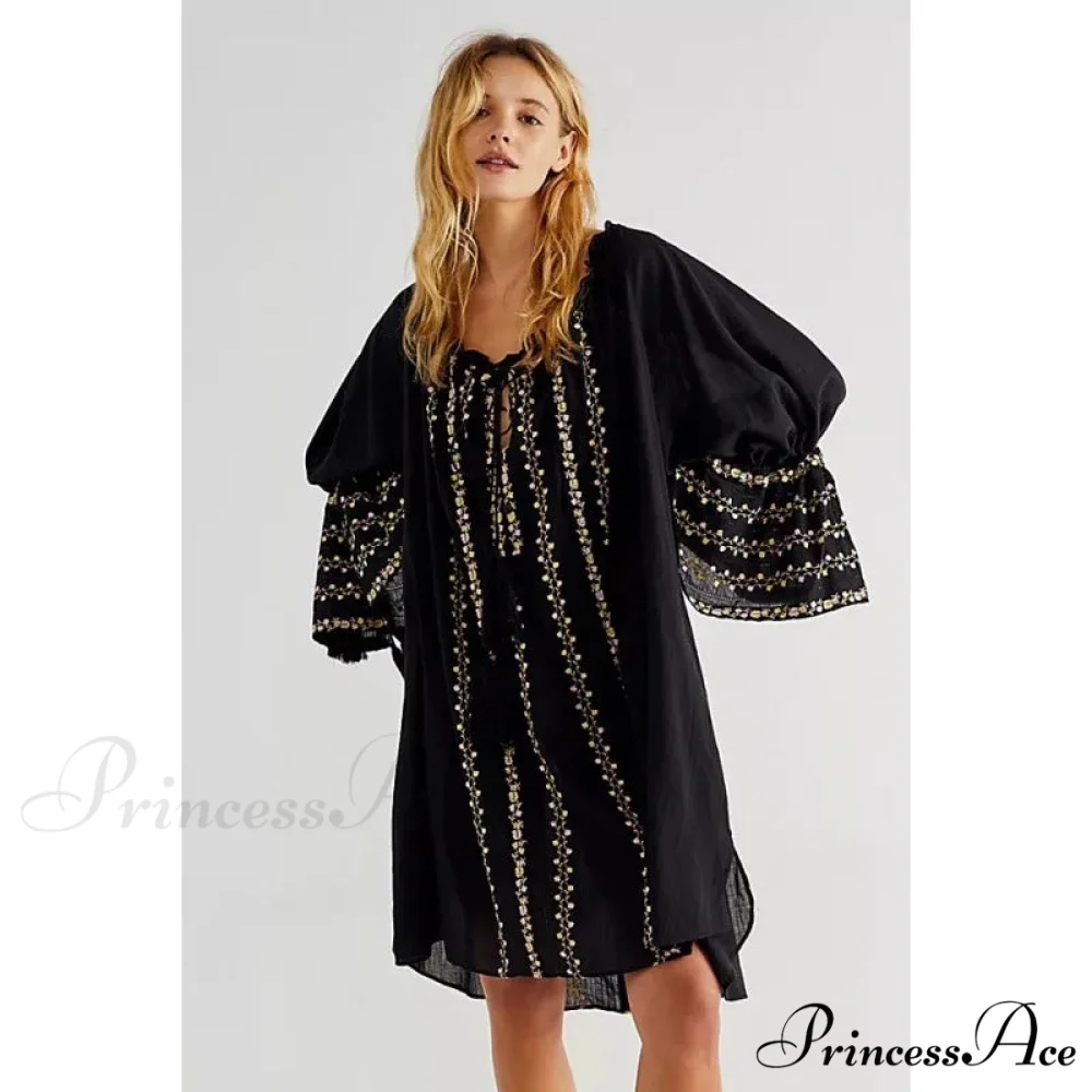 Unpredictable Backless Stitched Seaside Boho Dress - Image 2