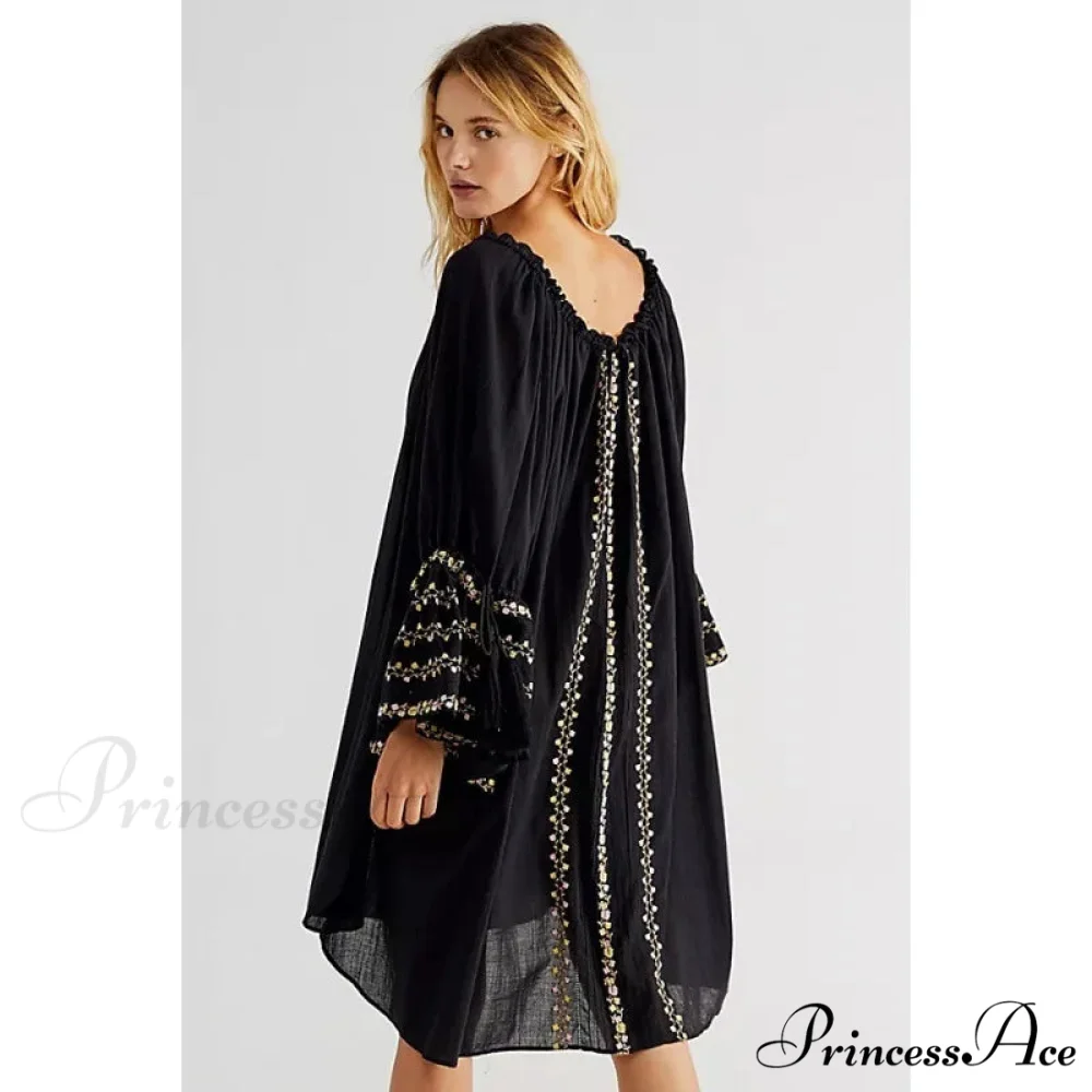Unpredictable Backless Stitched Seaside Boho Dress - Image 3