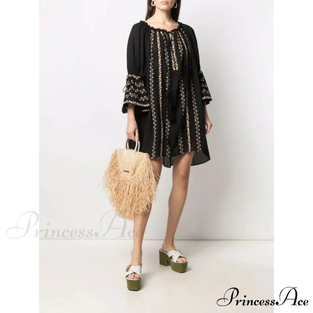 Unpredictable Backless Stitched Seaside Boho Dress - Image 4