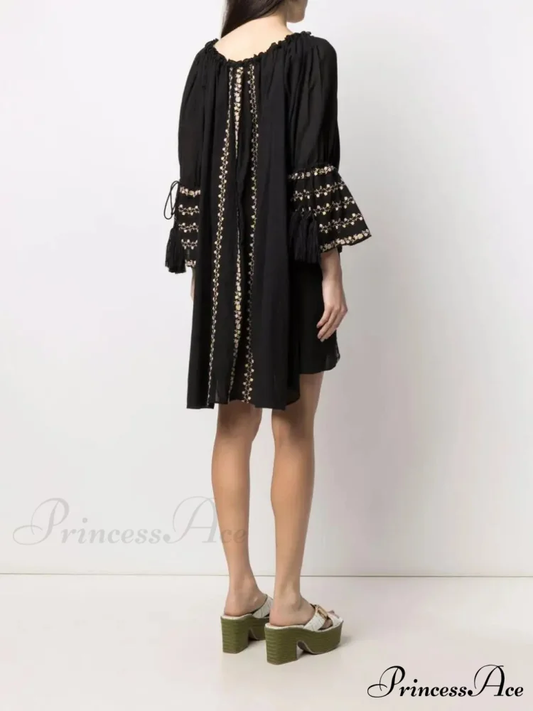 Unpredictable Backless Stitched Seaside Boho Dress - Image 5