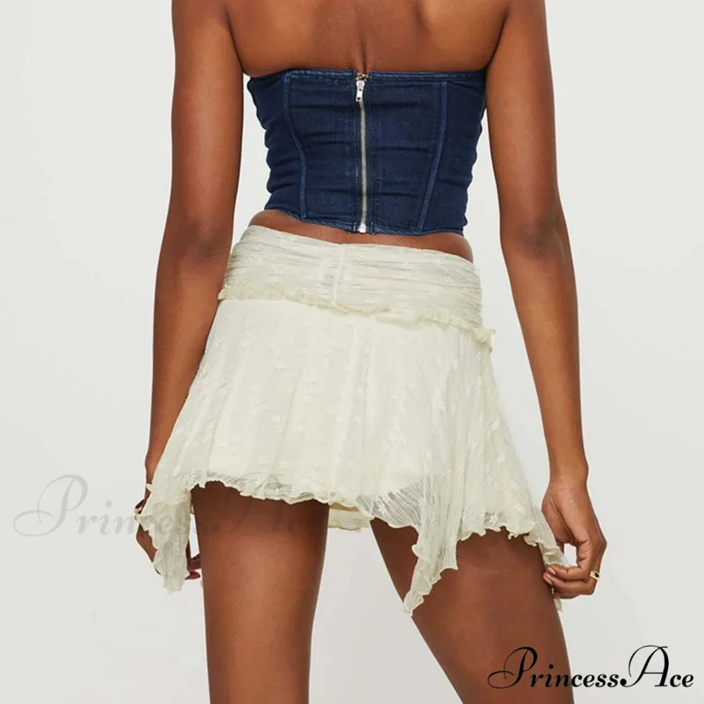 Unpredictable Gathered Uneven Skirt - Image 2