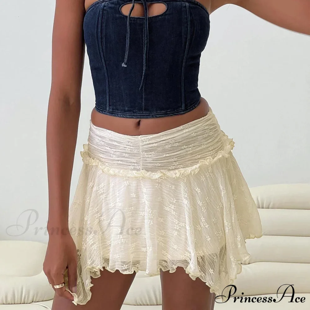 Unpredictable Gathered Uneven Skirt - Image 6