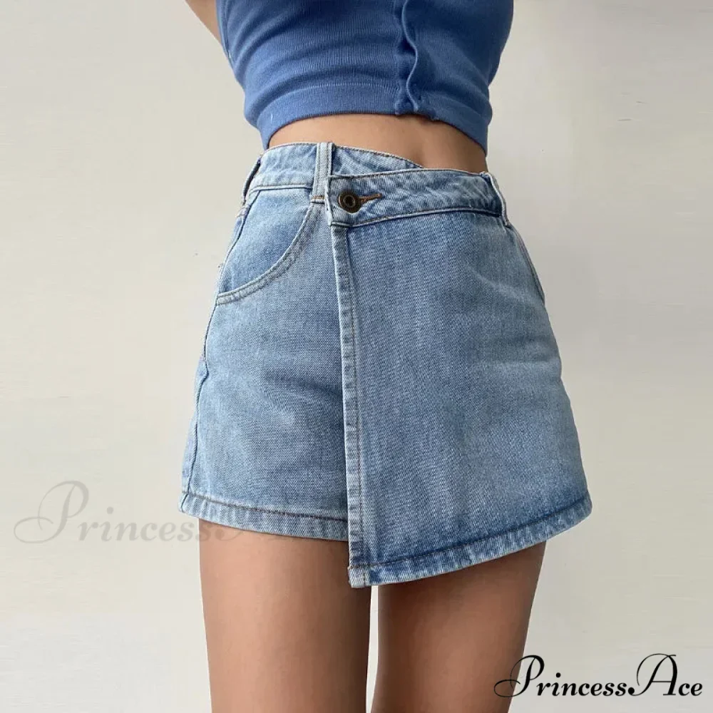 Unpredictable High Waist Denim Skirt - Image 5