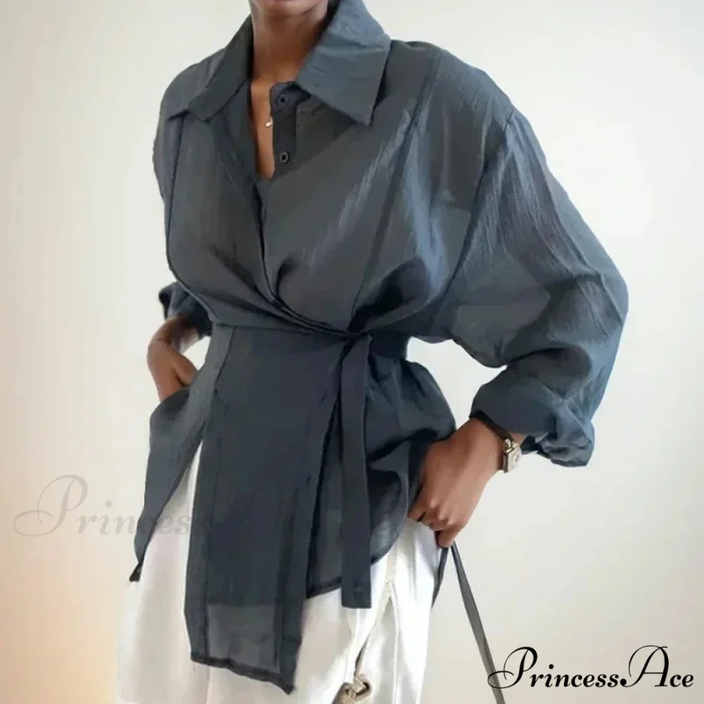 Unpredictable Solid Long Sleeve Sunscreen Blouse - Image 7
