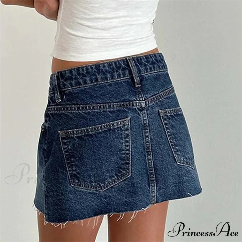 Unprocessed Border Gradient Denim Skirt - Image 2