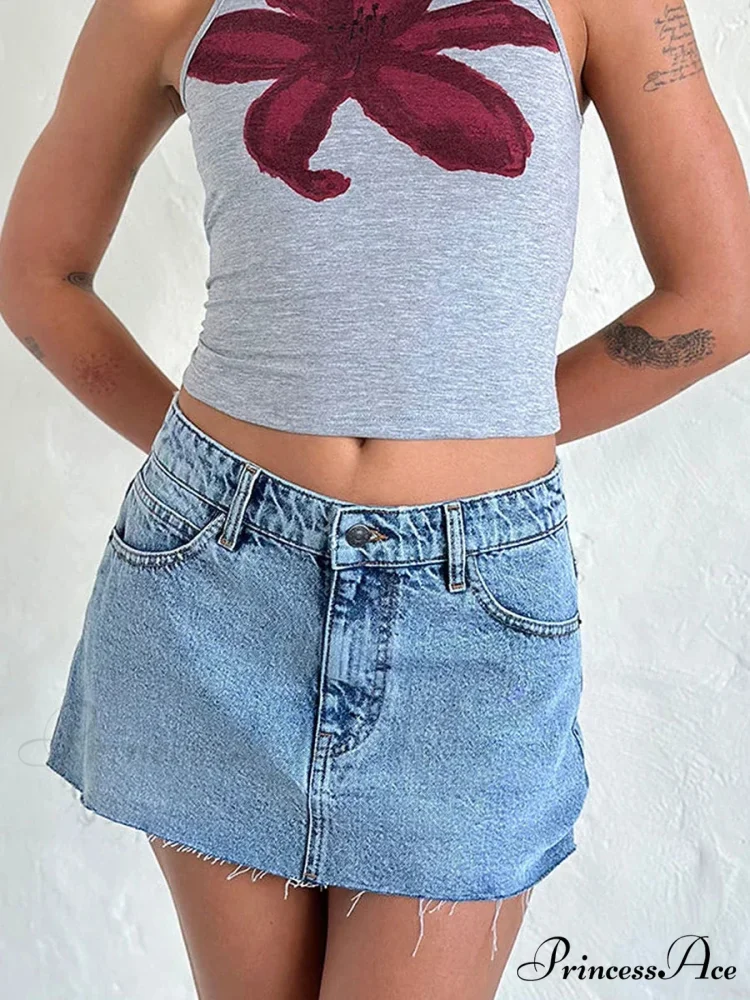 Unprocessed Border Gradient Denim Skirt - Image 7